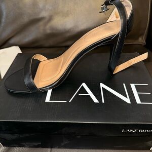 Lane Bryant Black Strappy Heels